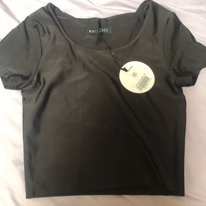 NWT White Fox Boutique Black Crop Top